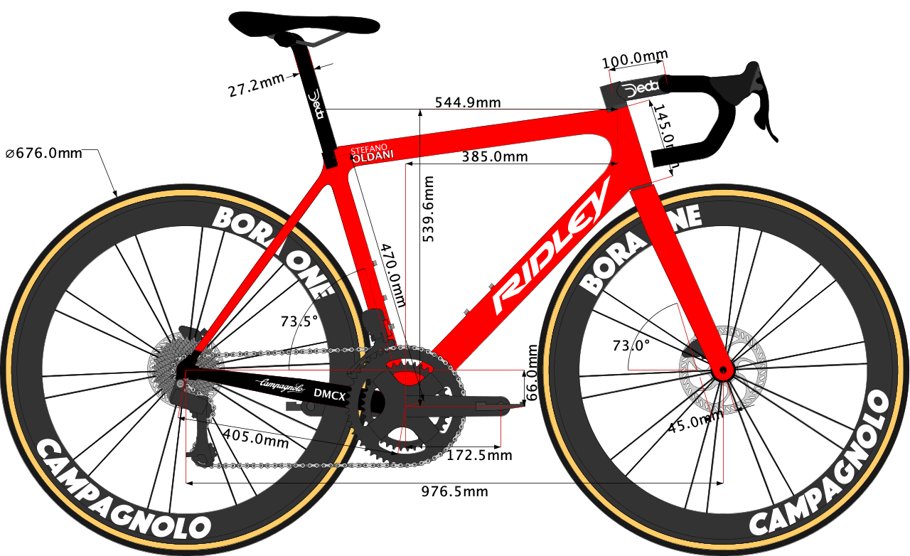sketch of Ridley Helium SLX Disc 2020 size 54cm