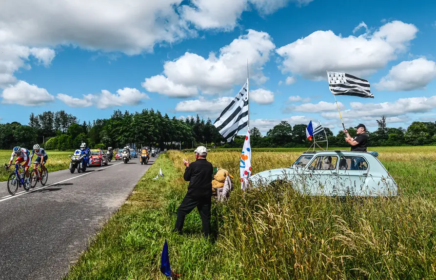 picture of Breton's flags on the Tour de France