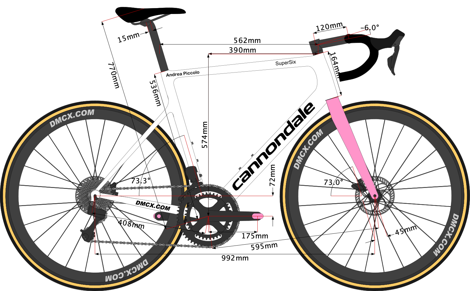 Andrea Piccolo’s 2023 Bike Size