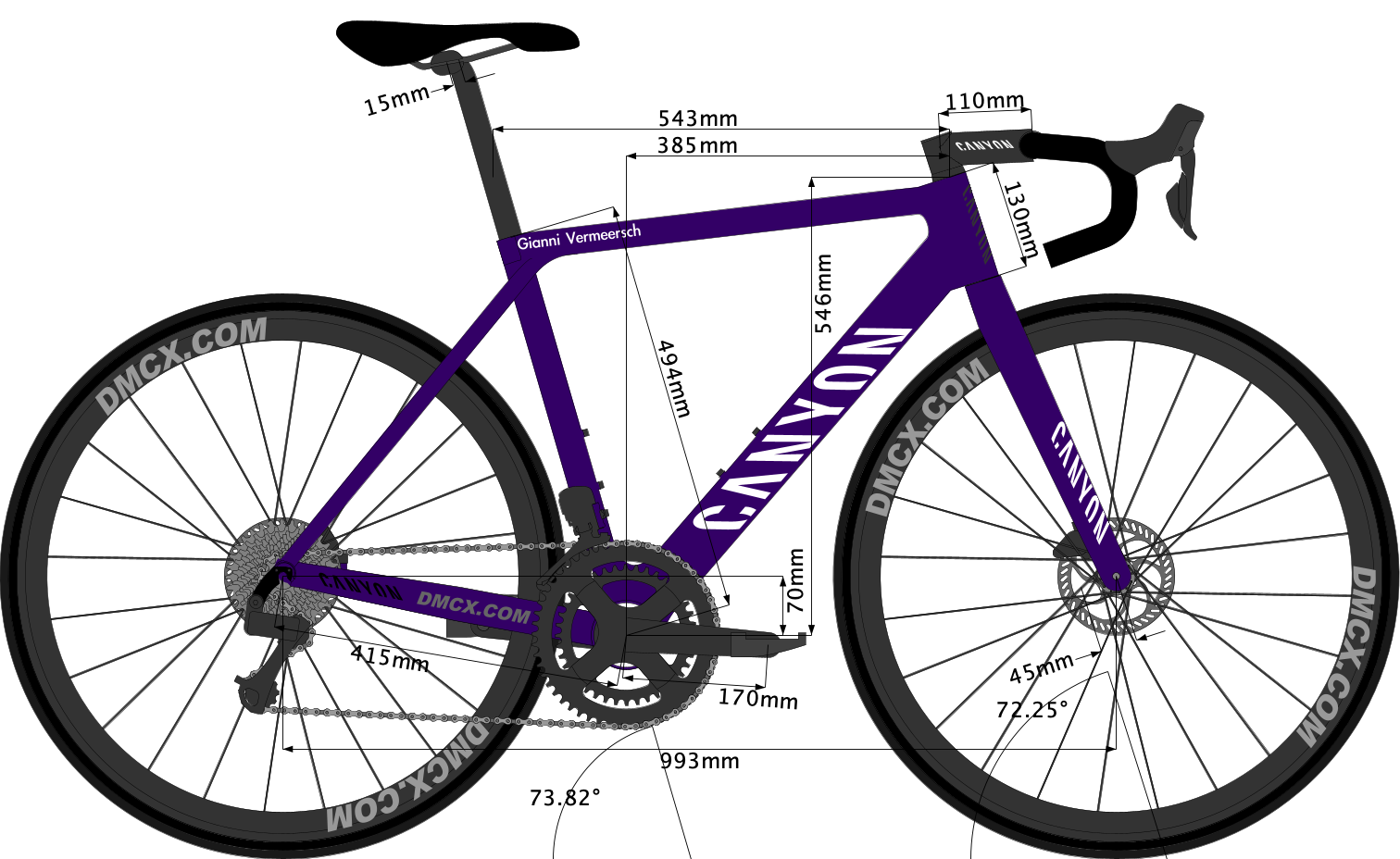 Gianni Vermeersch’s 2023 Bike Size