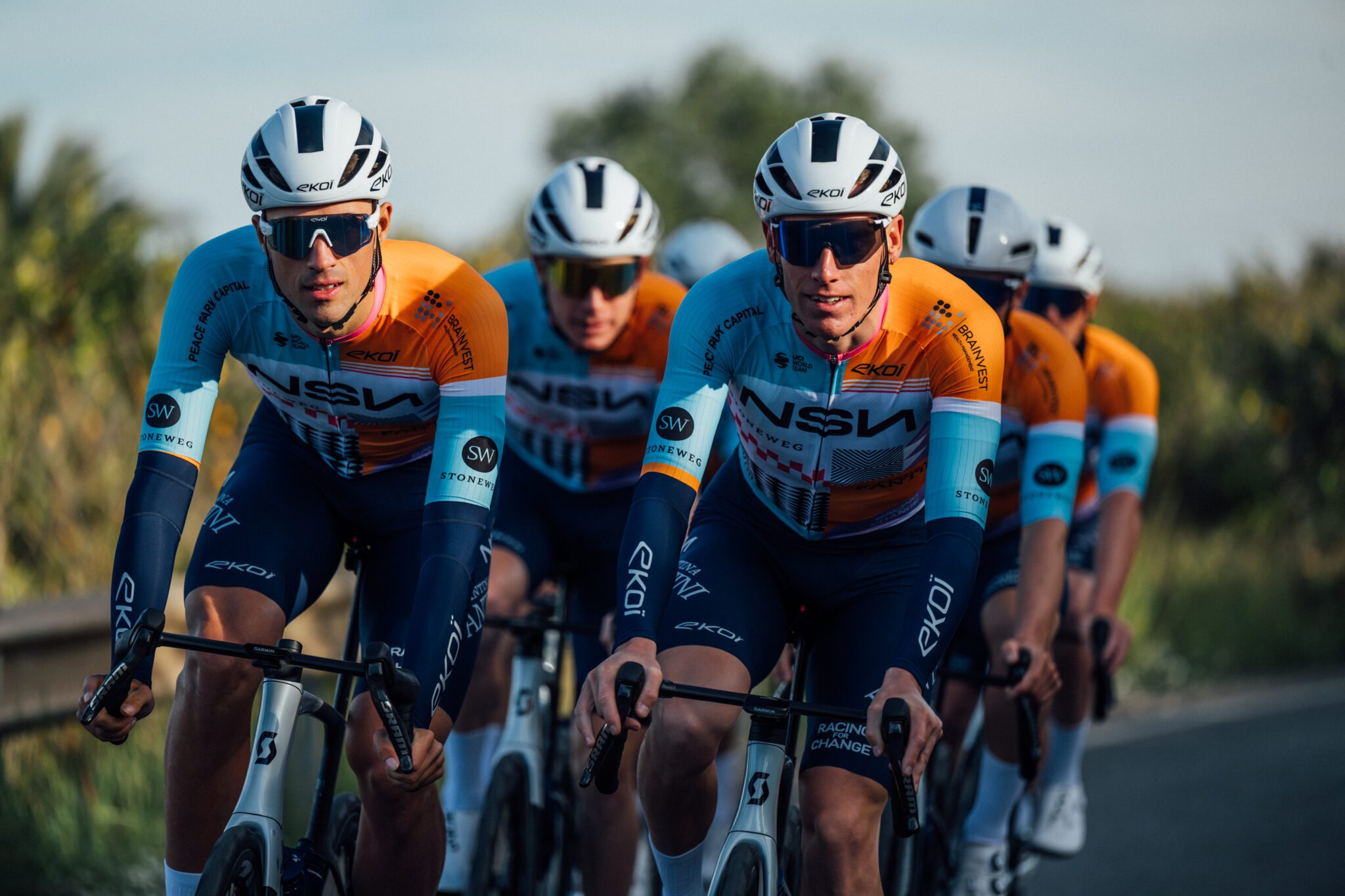 2026 NSN Cycling Team kit riding the Scott Foil RC aero bike.